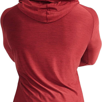 Men'S Workout Shirts with Hoods Grey,Red