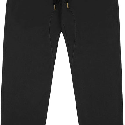 Khaki Chino Joggers for Men Twill Stretch Casual Pants with Pockets