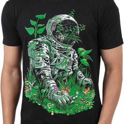 Natural Order T-Shirt - Cool Astronaut Design Tees for Men (Black, X-Large)