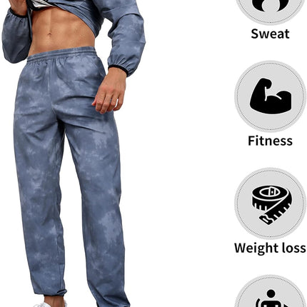 Men'S Sauna Suit 2-Piece Performance Jacket and Pants Set for Weight Loss Workout Boxing