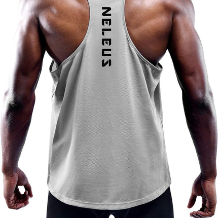 Men'S 3 Pack Workout Running Tank Top Sleeveless Gym Athletic Shirts,5080,Black/Grey/Olive Green,M