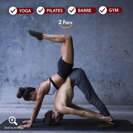 Grip Socks for Women & Men - Sticky anti Slip Non Skid - Perfect for Yoga, Pilates, Barre, Hospital, Labor