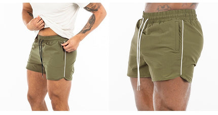 Sports Short Shorts Zipper Pocket Stretch Training Pant